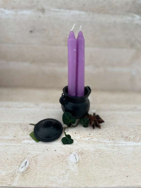 Bougie de sortilège violette pour rituels ésotériques
